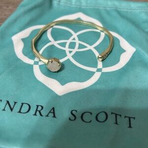 Kendra Scott Gold Tone white Druzy Stone Bling Cuff Bracelet
